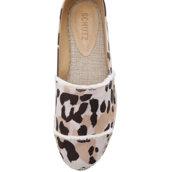 Schutz Leopard Canvas Espadrille Flats | Boho Summer Slip-On | Size 7.5 - Picture 3 of 10